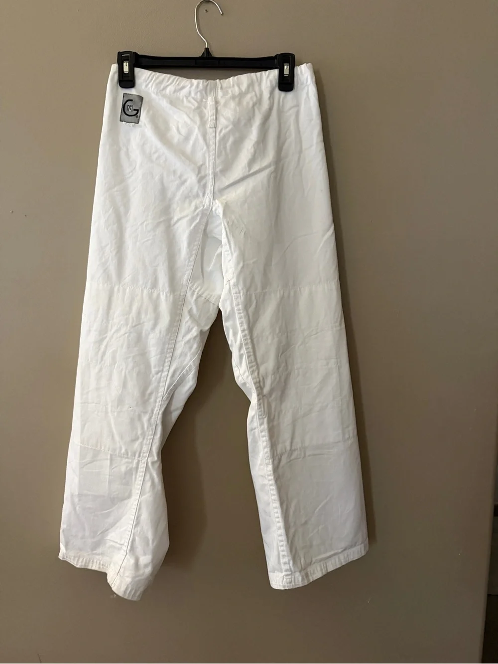 White Martial Arts Gi Jacket with Blue & Yellow Trim -